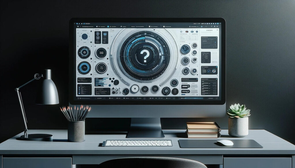 computador con iconos de tecnologia o innovacion